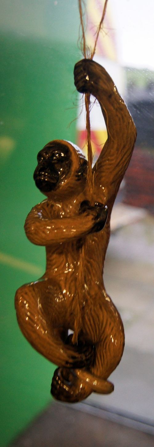 majolica monkey bell pull