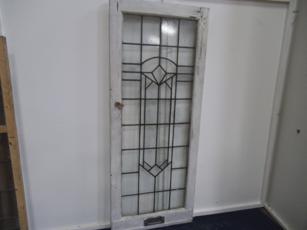 clear leaded glass door