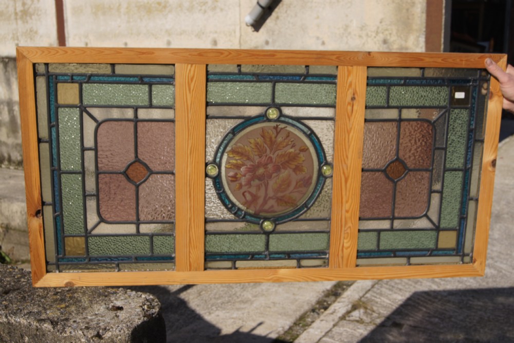 a fantastic painted and leaded glass window