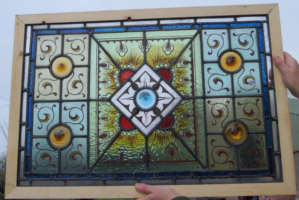 a great painted stained glass window