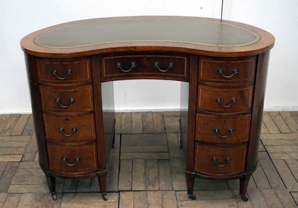 an outstanding quality kidney shaped desk