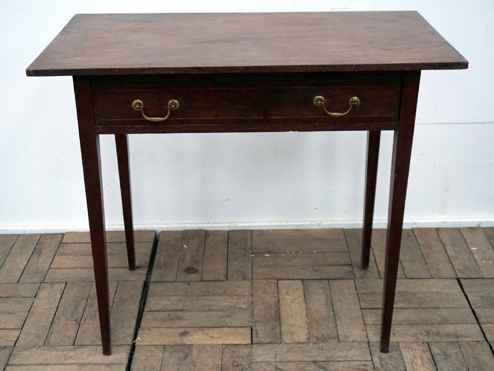 a charming george 111 solid mahogany side table with drawer