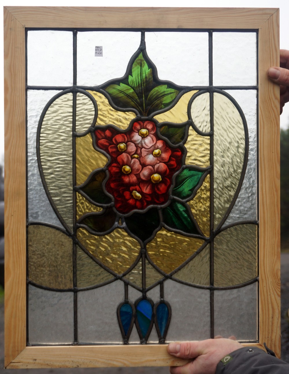 a fantastic pair of painted stained glass windows