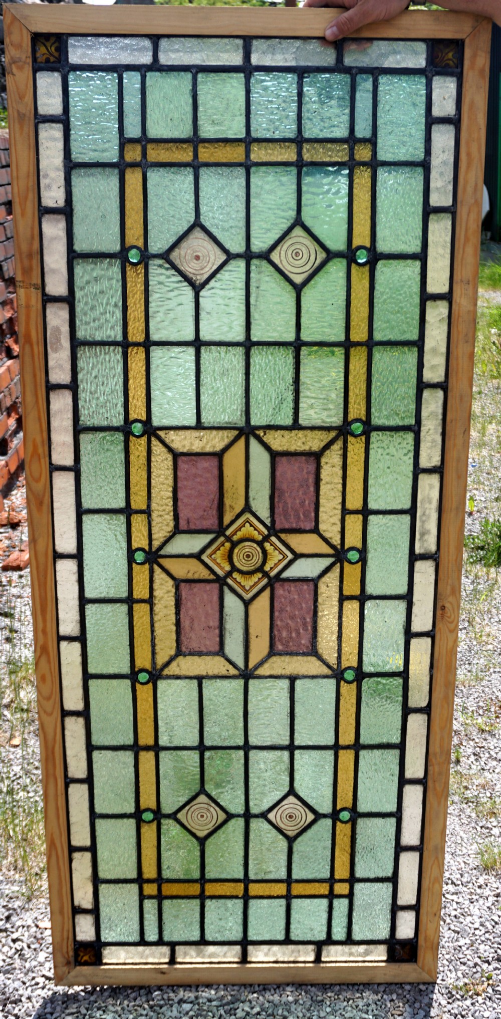 a very large and vibrant stained glass window