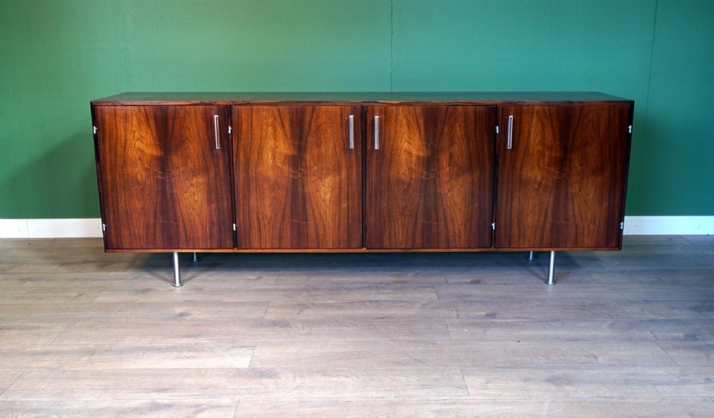 axel christensen rio rosewood and chrome sideboard