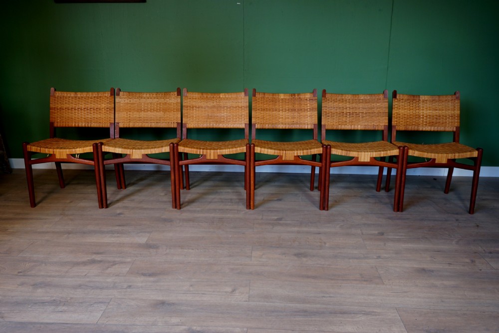 extremely rare original set of 6 hans wegner ch31 chairs