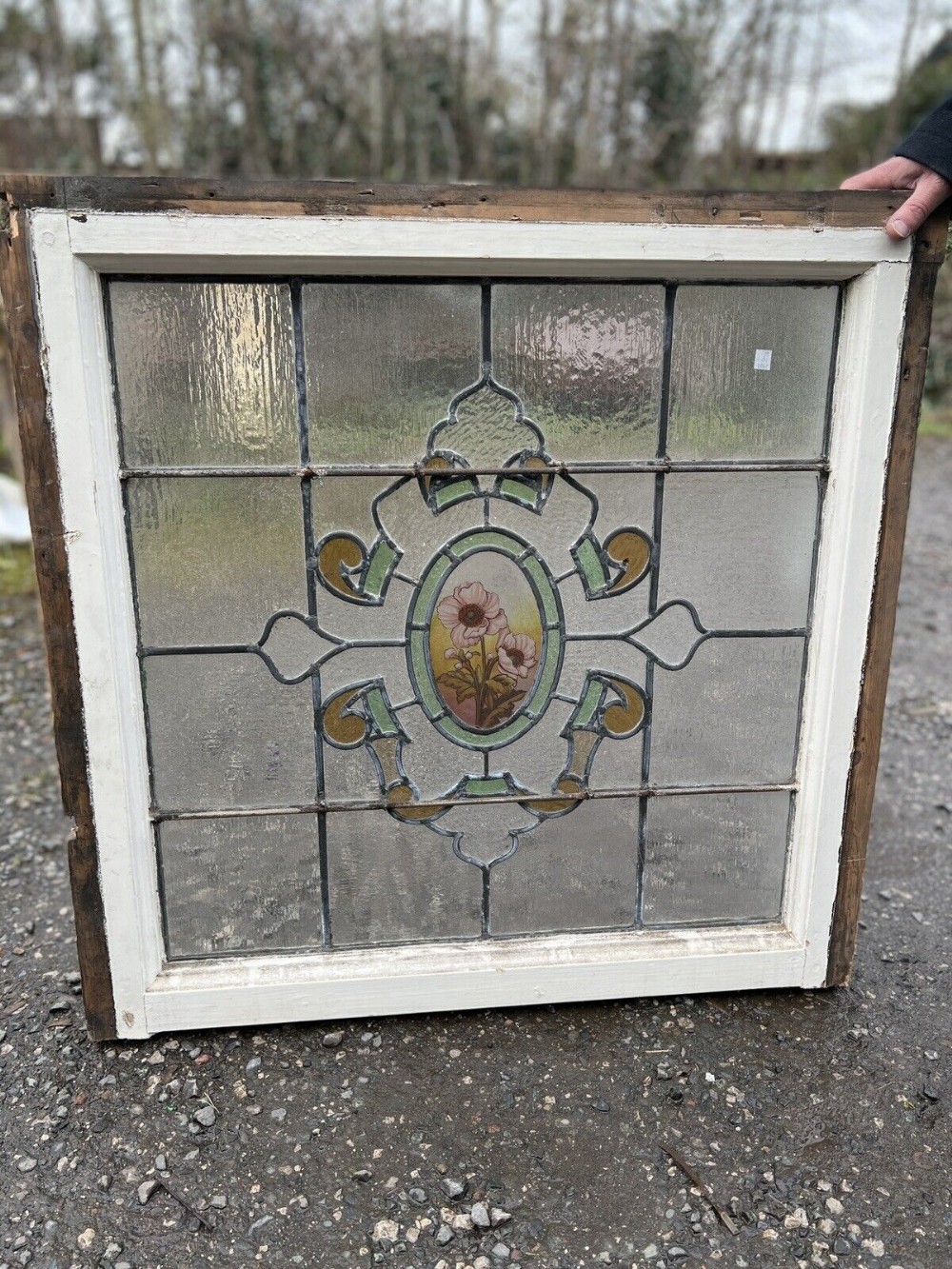stained glass window painted