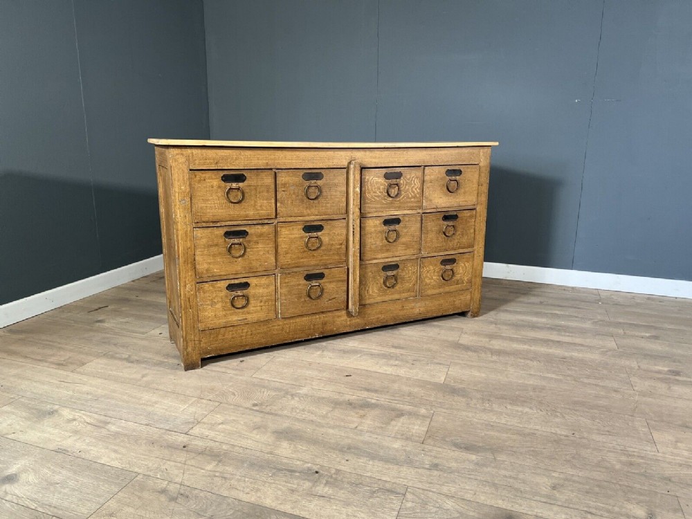 12 drawer victorian painted pine chest