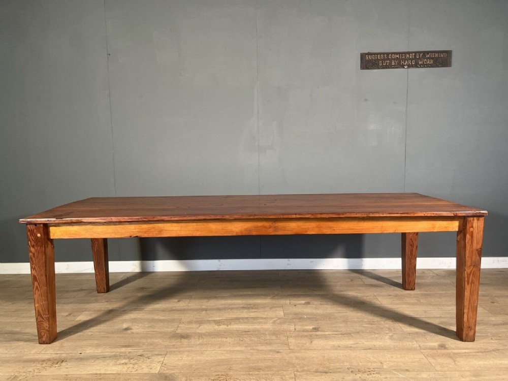large solid antique pitch pine table