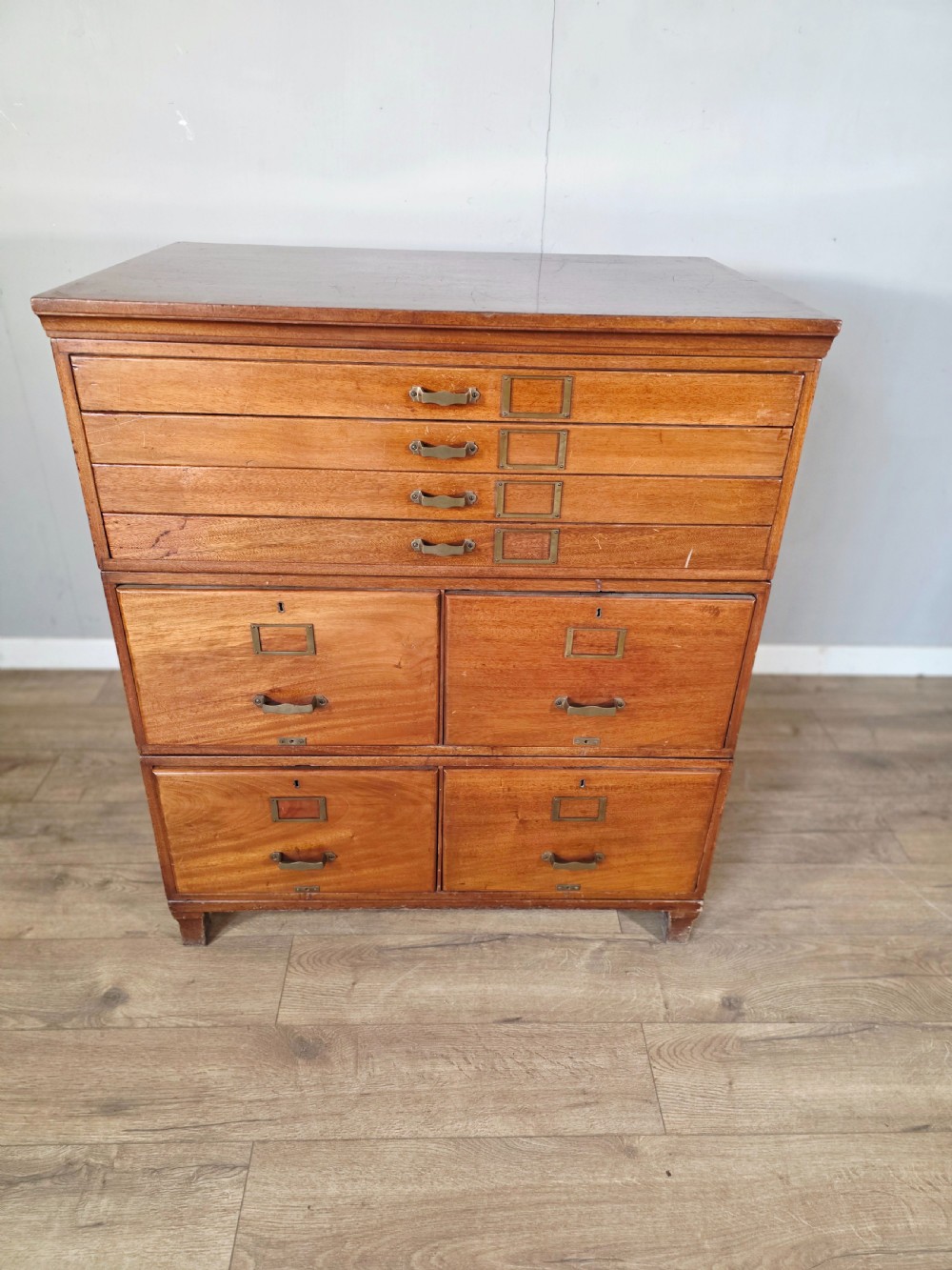 1920s mahogany sectional plan chestfile