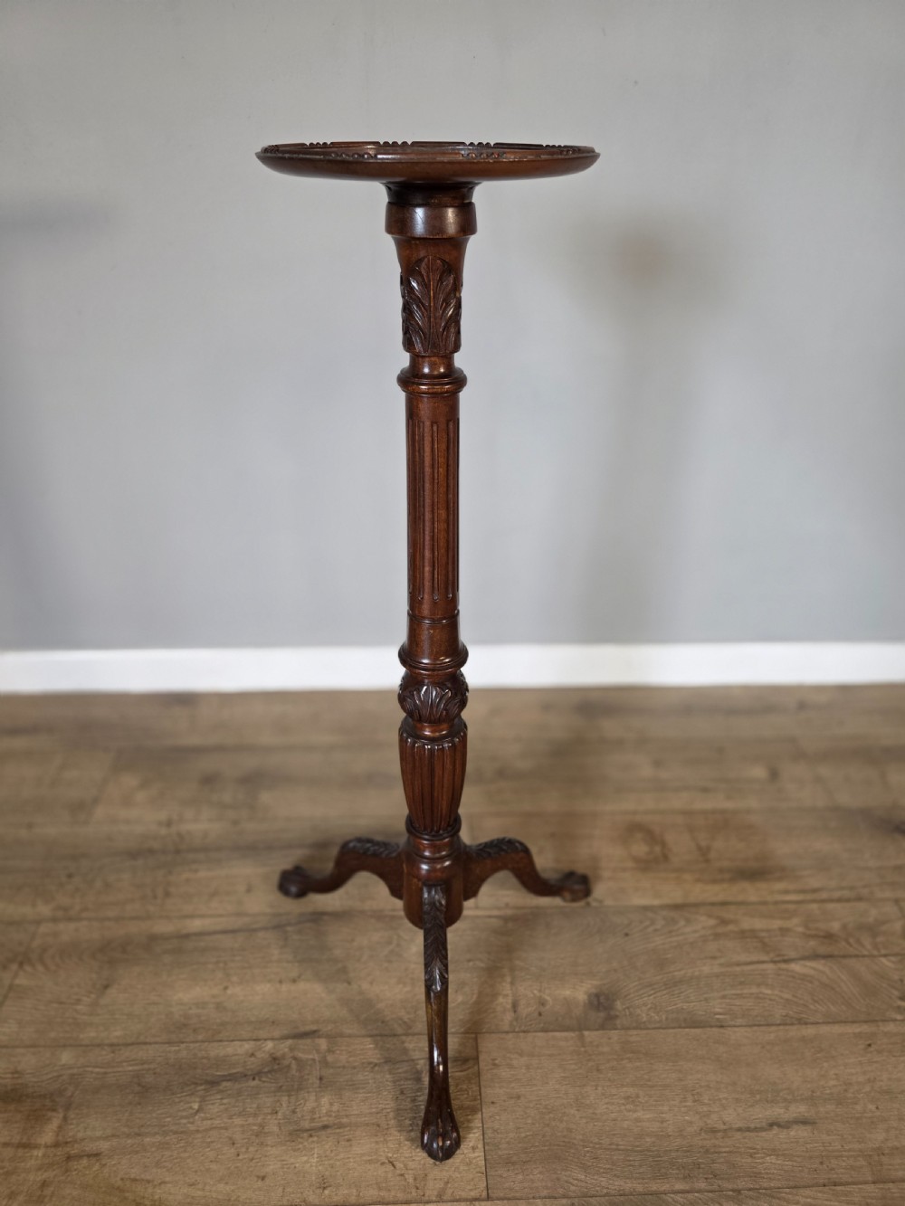 antique mahogany edwardian torchereplant stand