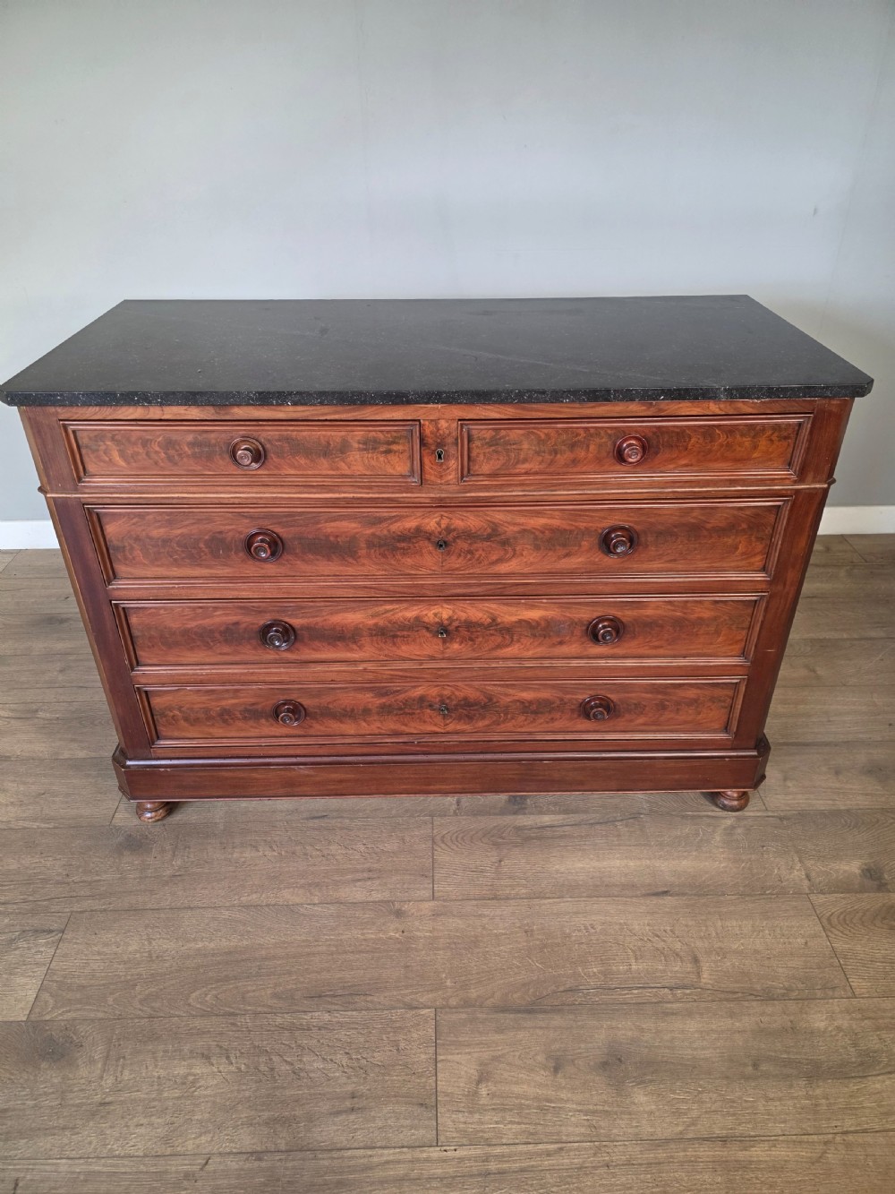 french mahogany victorian marble top chest of drawers